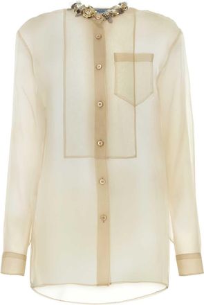 Prada Zand Zijde Blouse