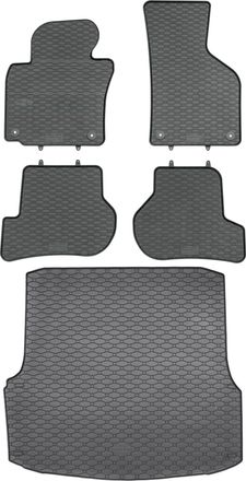 OEM Juego De Alfombrillas De Goma Para Coche Y Maletero Para Skoda Octavia Ii Sed&aacute;n (marzo De 2004 A Enero De 2013)