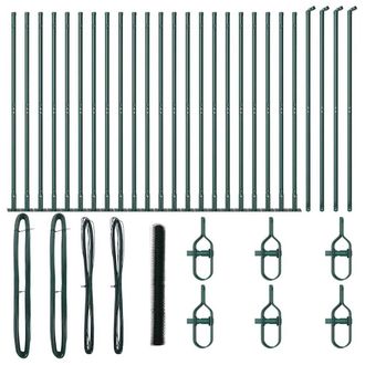 Berkfield Home Hexagon Fence Green 1.5x50 m Steel