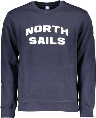 North Sails Mens Crew Neck Sweatshirt - Dark Blue Cotton - Size X-Large