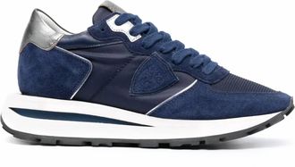 Philippe Model Womens Tropez Haute Low Sneaker In Mondial Bluette