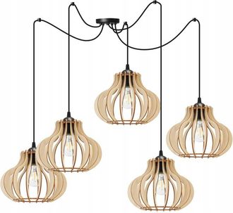 OEM L&aacute;mpara Colgante, L&aacute;mpara De Techo, Madera, Pantalla Led