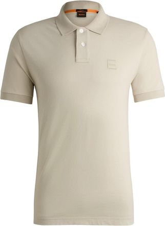 HUGO BOSS Heren Boss Hbo Passenger Premium Design Poloshirt in Licht Beige