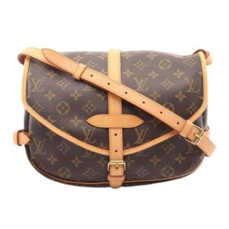 Louis Vuitton Pre-owned Monogram Canvas Crossbody Bag - Dames - Pre-owned - Bruin - Maat: ONE Size Leer