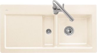 Villeroy & Boch Villeroy&boch - Subway 60 Plano, Fregaderos Encastrables, 965 X 475 Mm, Fregadero No Reversible, Instalaci&oacute;n Enrasada En Encimera De Piedra Natural O 