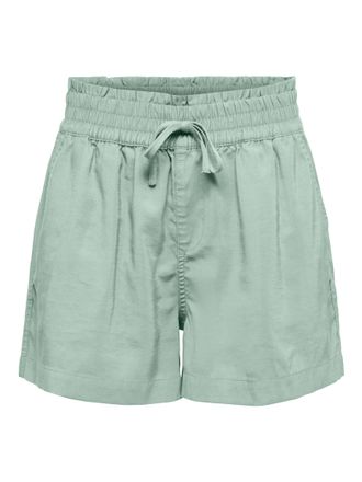 Only Shorts ONLY ONLARIS LIFE PULL UP SHORTS WVN CC, Damen, Gr. XL, N-Gr, jadeite, Web, Obermaterial: 93% Viskose, 7% Polyester, unifarben, regular fit kur