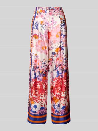 Miss Goodlife Wide Leg Hose aus Viskose Modell wild Flower in Pink, Gr&ouml;&szlig;e XS