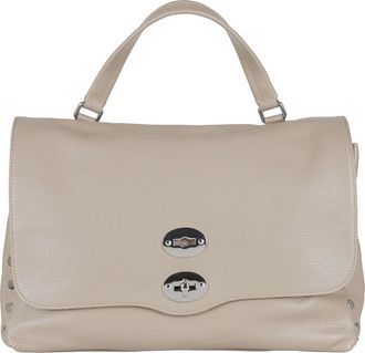 Zanellato Cement Gray Postina Daily Medium Leather Shoulder Bag
