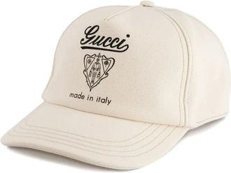 Gucci logo-print cap - Neutrals