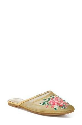London Rag Shara Embroidered Mesh Mule in Gold at Nordstrom Rack, Size 7.5