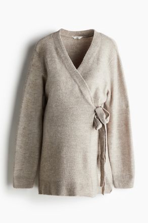 H&M MAMA Before & After Wickel-Cardigan - Hellbeigemeliert