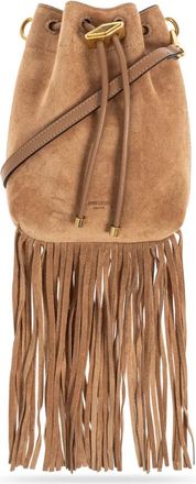 Jimmy Choo London Schoudertas Bon Bon - Dames - Schoudertassen - Bruin - ONE Size - Su&egrave;de - Tassen