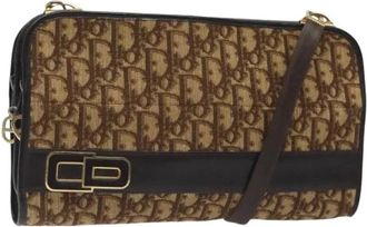 Dior Pre-owned Shoulder Bags, female, Brown, Size: ONE SIZE Pre-owned Trotter Canvas Shoulder Bag