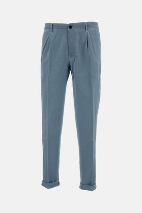 Incotex Light Blue Trousers With Tapered Fit