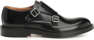 Corvari Black Brushed Leather Double Monk