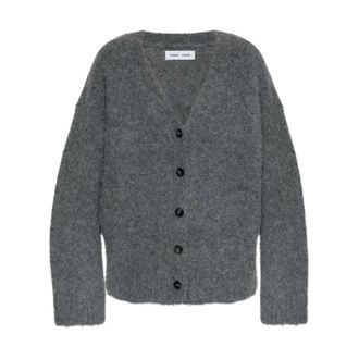Samsøe & Samsøe Truien & Vesten, Dames, Grijs, S, Sajeanne Lange Cardigan