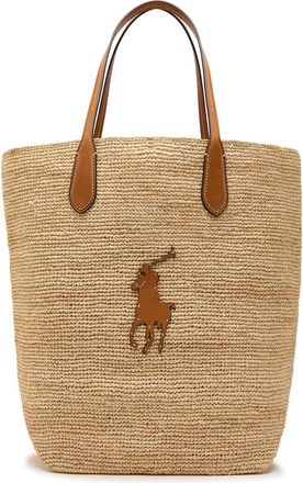 Polo Ralph Lauren Big Pony Large Raffia Tote - Natural - One Size