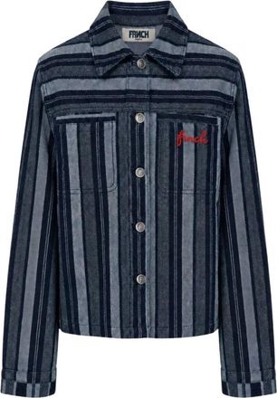 FRNCH Frnch - Katsiki Jas - Dames - Jassen - Blauw - Maat: M Katoen