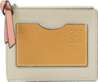 Loewe Beige Leather Coin Purse/Coin Case (Pre-Owned)