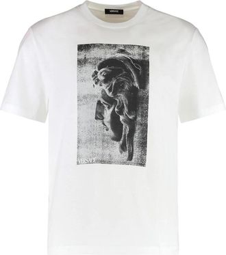 Versace T-Shirts - Heren - T-shirts - Wit - S - Katoen - Tops