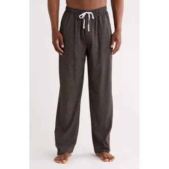 Majestic International Cotton Lounge Pants in Black Dot at Nordstrom Rack, Size Xx-Large