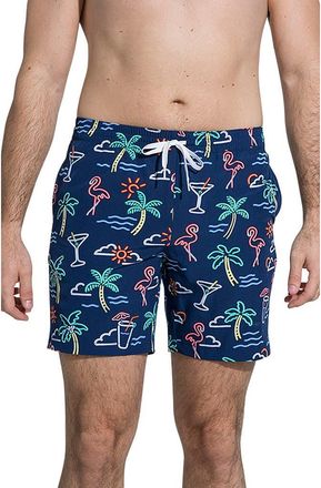 Chubbies Tropicadas 7-Inch Swim Trunks in Navy at Nordstrom, Size X-Large