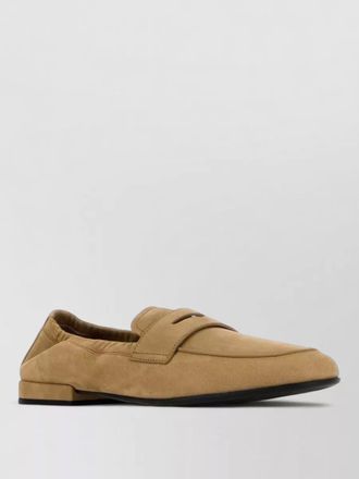 Prada nabuk shuffle loafers elasticated sides round toe