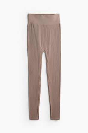 H&M MAMA Nahtlose gerippte Leggings - Brown