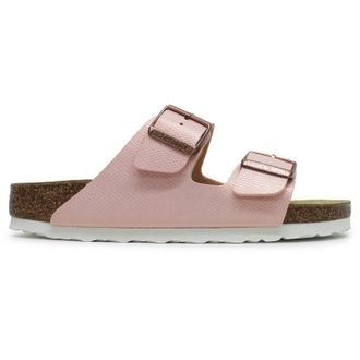 Birkenstock Arizona BS Birko-Flor Embossed Unisex Comfort Sandals - Shiny Lizard Light Rose - Size:UK 5.5