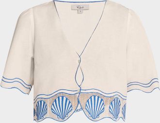 Rails Venice Embroidered Crop Top
