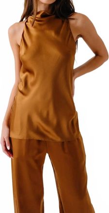 Sablyn Una Cowled Halter Tunic Top