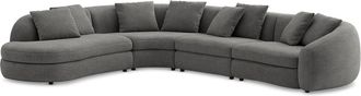Castlery Fable Extended Chaise Sectional Sofa Left Facing Customized, Dark Grey, Spill Resistant, Ultra Deep Seats for Castlery Sofas