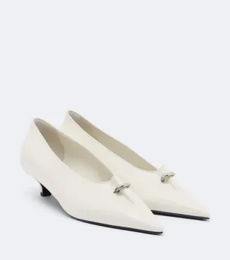 Toteme Pierced embellished leather pumps