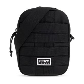 Kenzo Messenger Bags, male, Black, Size: ONE SIZE Jungle Shoulder Bag