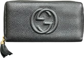 Gucci Black Leather Coin Purse/Coin Case (Pre-Owned)