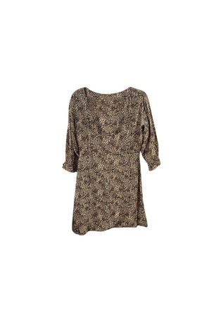 Faithfull The Brand Leopard print cotton Fontaine dress Size L