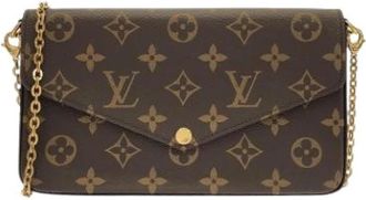 Louis Vuitton Pre-owned Coated Canvas Shoulder Bag - Dames - Vintage Clutch - Bruin - ONE Size - Vintage