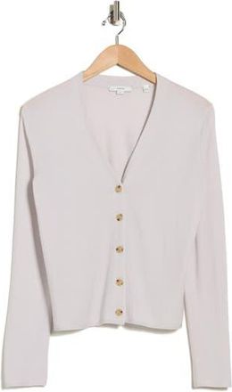 Vince Slim Button Front Wool Bend Cardigan in Cobblestone at Nordstrom Rack, Size X-Small