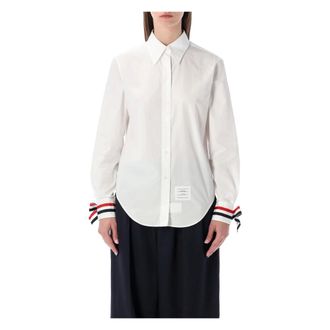 Thom Browne Dames, Blouses & Shirts, Wit, Maat: XS Katoen