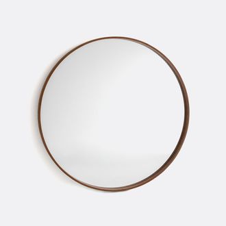 La Redoute Interieurs Ronde spiegel fineer notenhout &Oslash;100 cm, Alaria