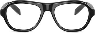 Prada round-frame glasses - women - Acetate - 52 - Black