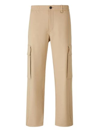 Herno Broek met elastische tailleband en cargo zak - Beige