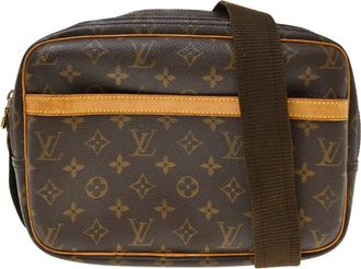 Louis Vuitton Reporter Monogram Canvas Brown Canvas Handbag (Pre-Owned)