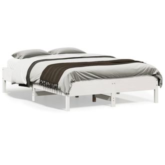 Berkfield Home Bed Frame without Mattress White 140x190 cm Solid Wood Pine