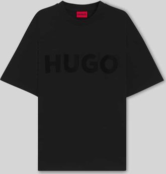 HUGO BOSS Oversized T-Shirt aus reiner Baumwolle Modell DINKEE in Black, Gr&ouml;&szlig;e XXL