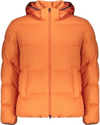 Herno Orange Down Jacket With Hood
