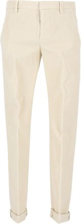 Dondup Gaubert Slim Fit Tapered Cuffed Trousers Straight-Leg Pants