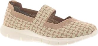 bernie mev. Womens Charm Weave Slip-On In Blush/nude Cream