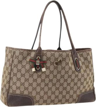 Gucci Pre-owned Tote Bags, female, Beige, Size: ONE SIZE Pre-owned Vintage Tote Bag