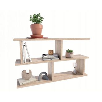 OEM Estanter&iacute;a De Pared Luna Sonoma Roble Mueble Librer&iacute;a Colgante 2 Versiones Por